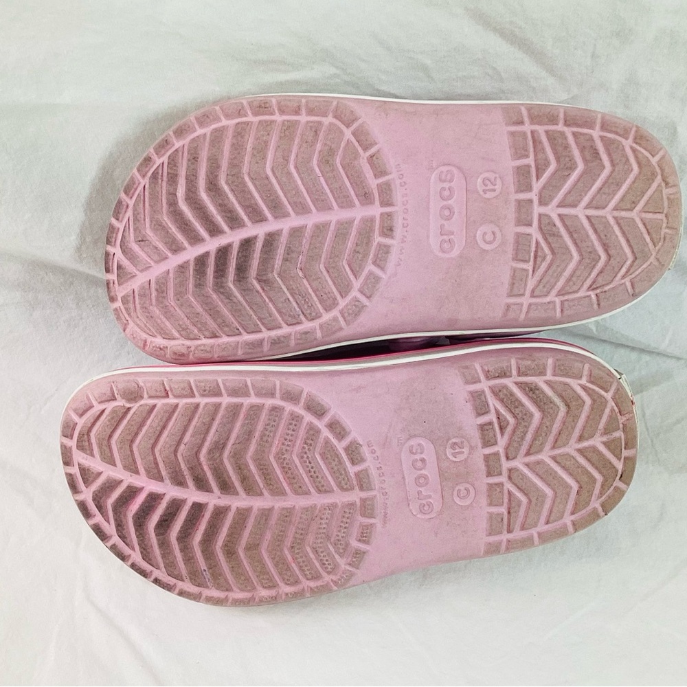 CROCS Girl C12 Light Pink Classic Slip On Shoes - Picture 4 of 5